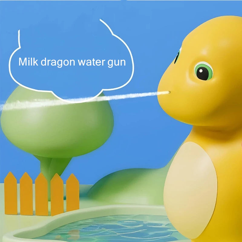 2024 New Milk Dragon Small Water Gun Beach Toy Water Gun Outdoor Beach Parent-child Playing Interactive Toy Water Gun