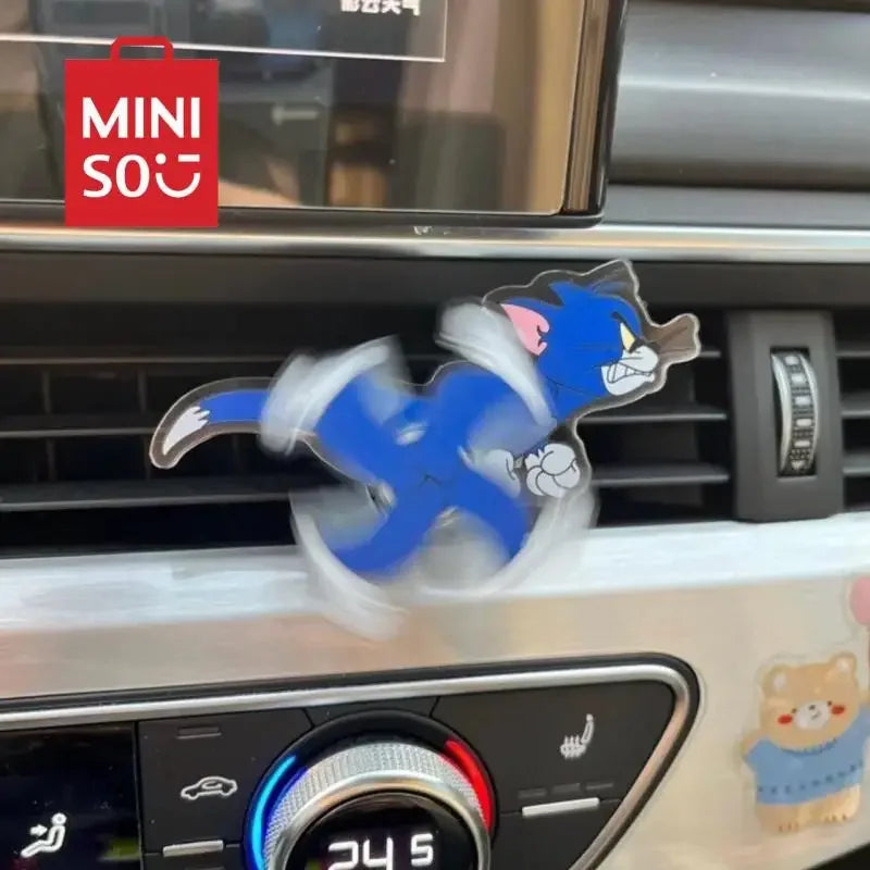 MINISO Kawaii Anime Cats and Mice Car Air Conditioning Ornaments Cute Cartoon Car Air Outlet Interior Decoration Toys for Kids