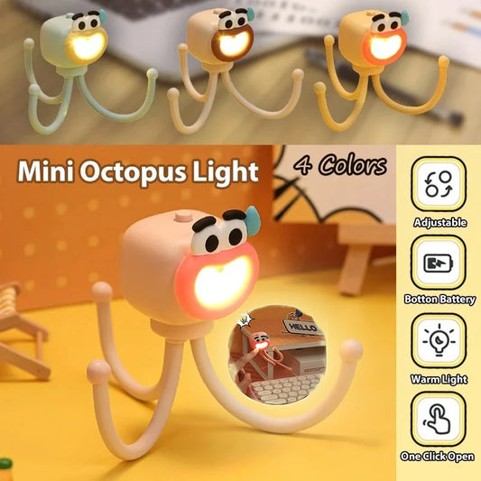 Octopus Night Light Bedroom Decoration Cute Cartoon Animal Night Light Christmas Gifts For Kids Room Bedside Sleeping Lamp