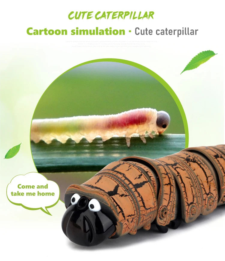 Simulation Tricky RC Caterpillar Robot Simulated Cute Animals Remote Control insects Halloween Toys for Kids Children's Gifts