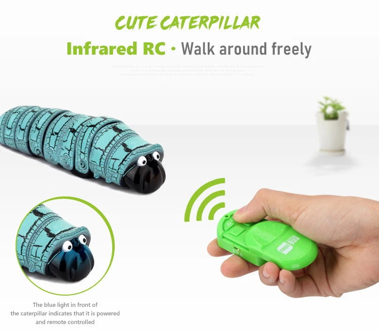 Simulation Tricky RC Caterpillar Robot Simulated Cute Animals Remote Control insects Halloween Toys for Kids Children's Gifts