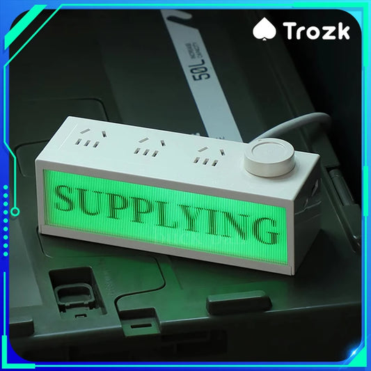 TROZK TL01-36W GaN Quick Charger Power Strip Type-c RGB Backlit Multiple Plug Fast Charger for Electricity Power Strip Home