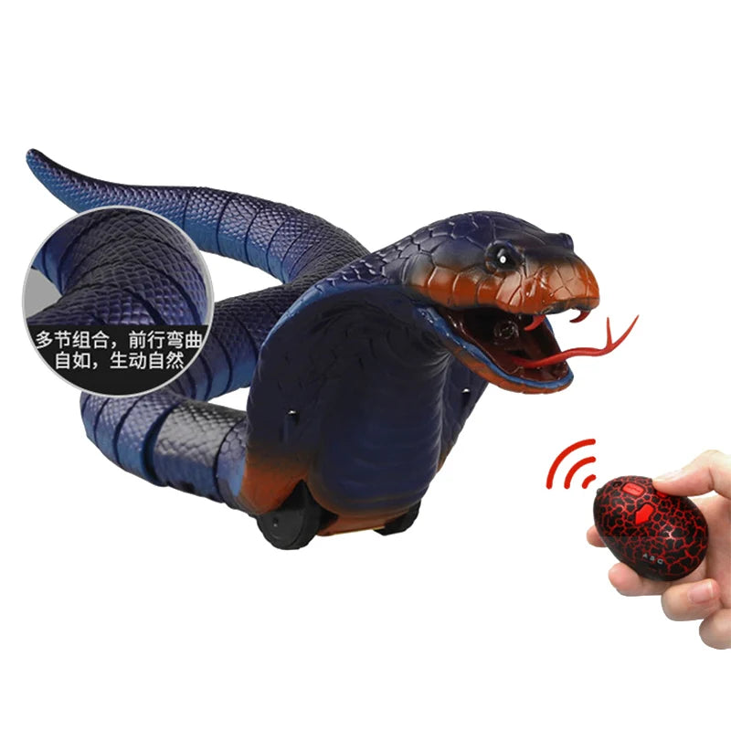 Tricky Toys RC Snake Toy Long Rechargeable Remote Control Snake Toy Realistic Black for Kids Play Toys For Children