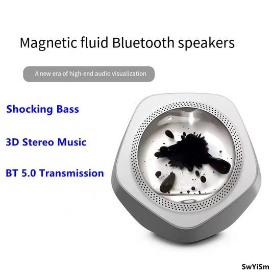 Wireless Magnetic Fluid Bluetooth Speaker 5.0 Compatible Visual Rhythm Subwoofer 360 Surround Sound Home Theater Audio System