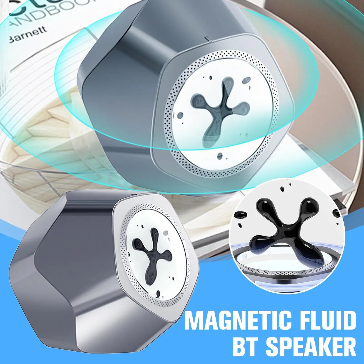 Wireless Magnetic Fluid Bluetooth Speaker 5.0 Compatible Visual Rhythm Subwoofer 360 Surround Sound Home Theater Audio System